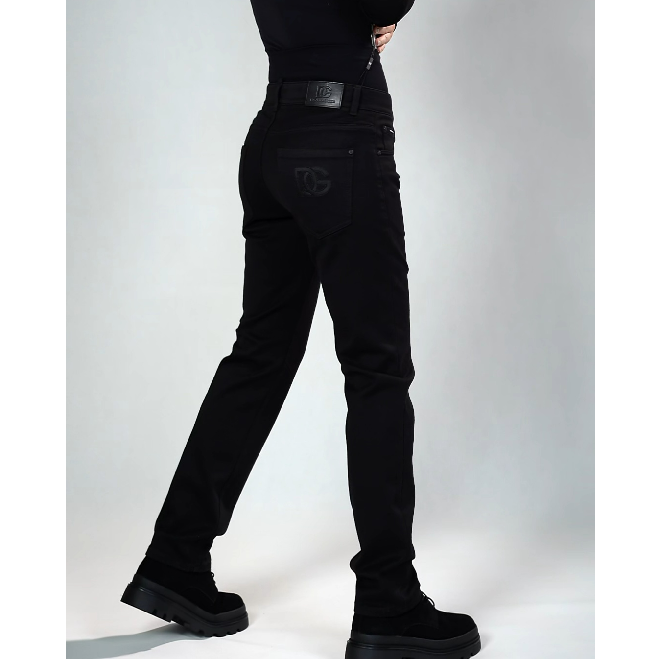 DG迪噶雅男士时尚黑牛仔C047秋季新款男装微修身小直筒黑牛仔裤