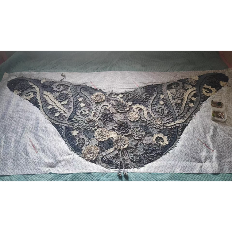 富贵牡丹披肩课程-读书卡