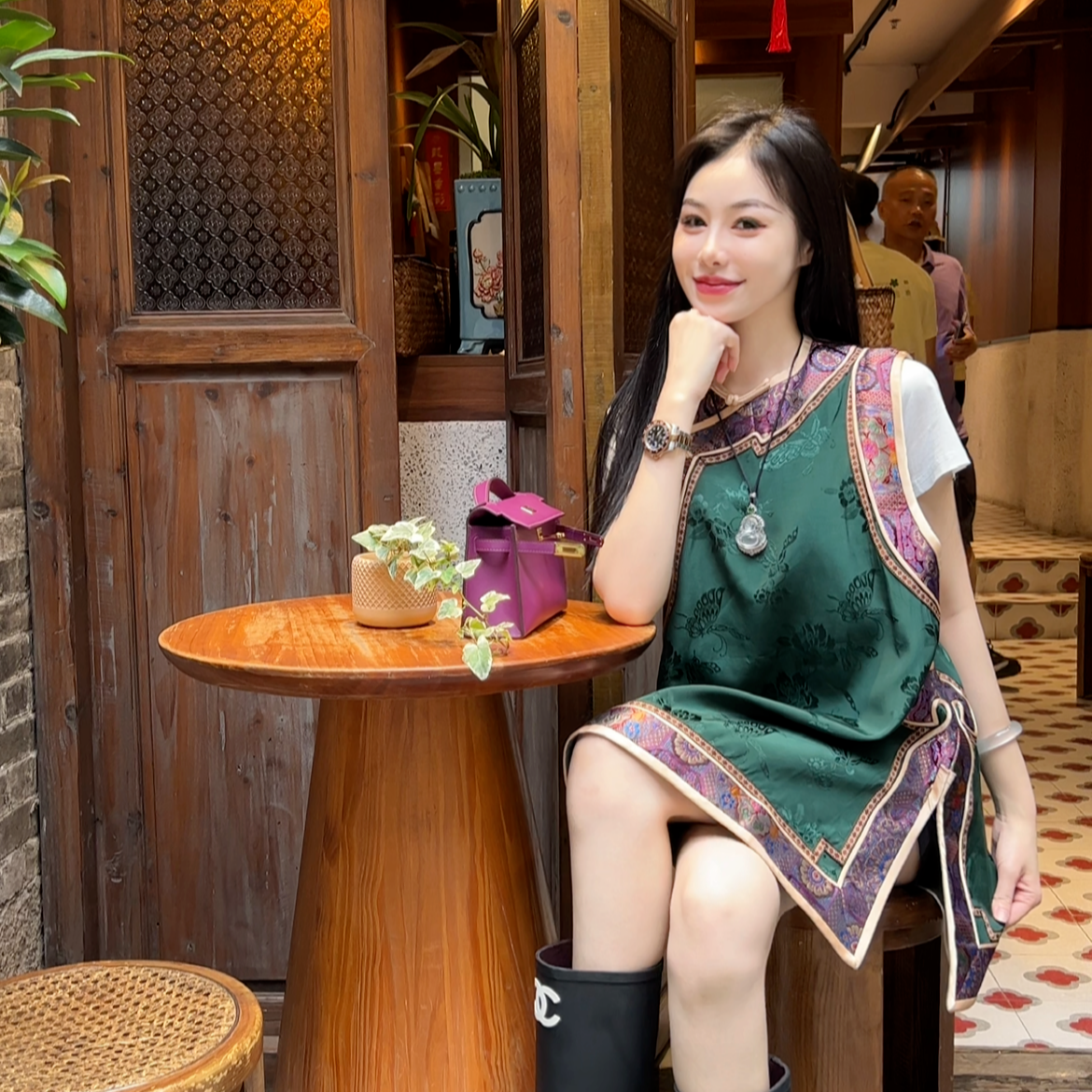 蘇格高定-玉蝶|秋季新款国风新中式女装洋气无袖设计感马甲S00026