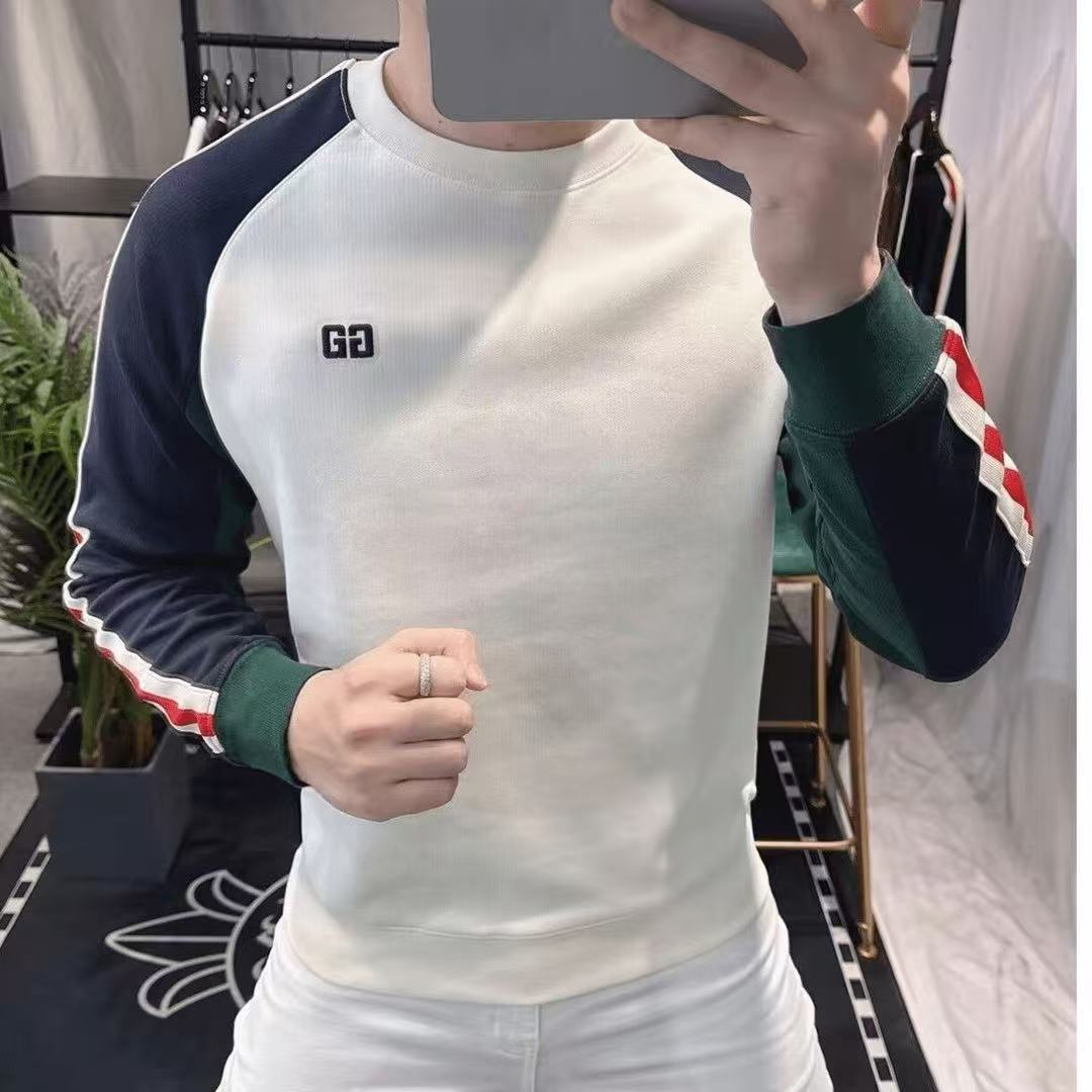 高档欧货加绒卫衣男士秋冬新款时尚帅气百搭保暖品质打底衫87067