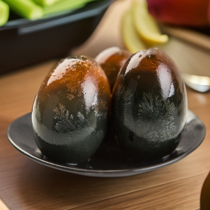 【土鸭松花皮蛋】变蛋鸭皮蛋溏心砂心无铅工艺制作美味16枚整箱批发