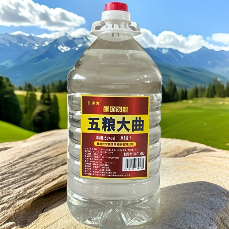 田家野五粮大曲纯粮酒原浆酒53度5L