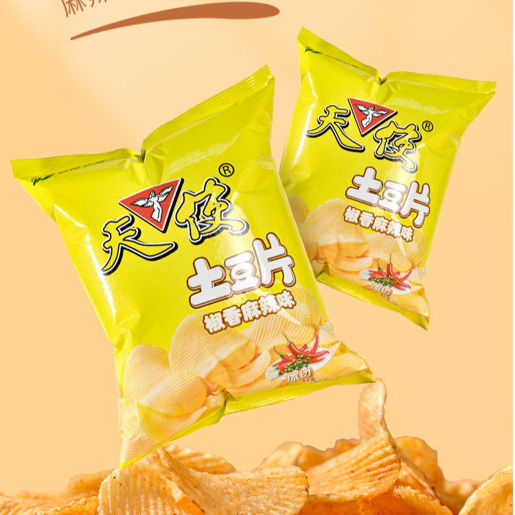 天使土豆片【童年记忆】50g*10袋特麻特辣原切薯片酥脆老字号品牌