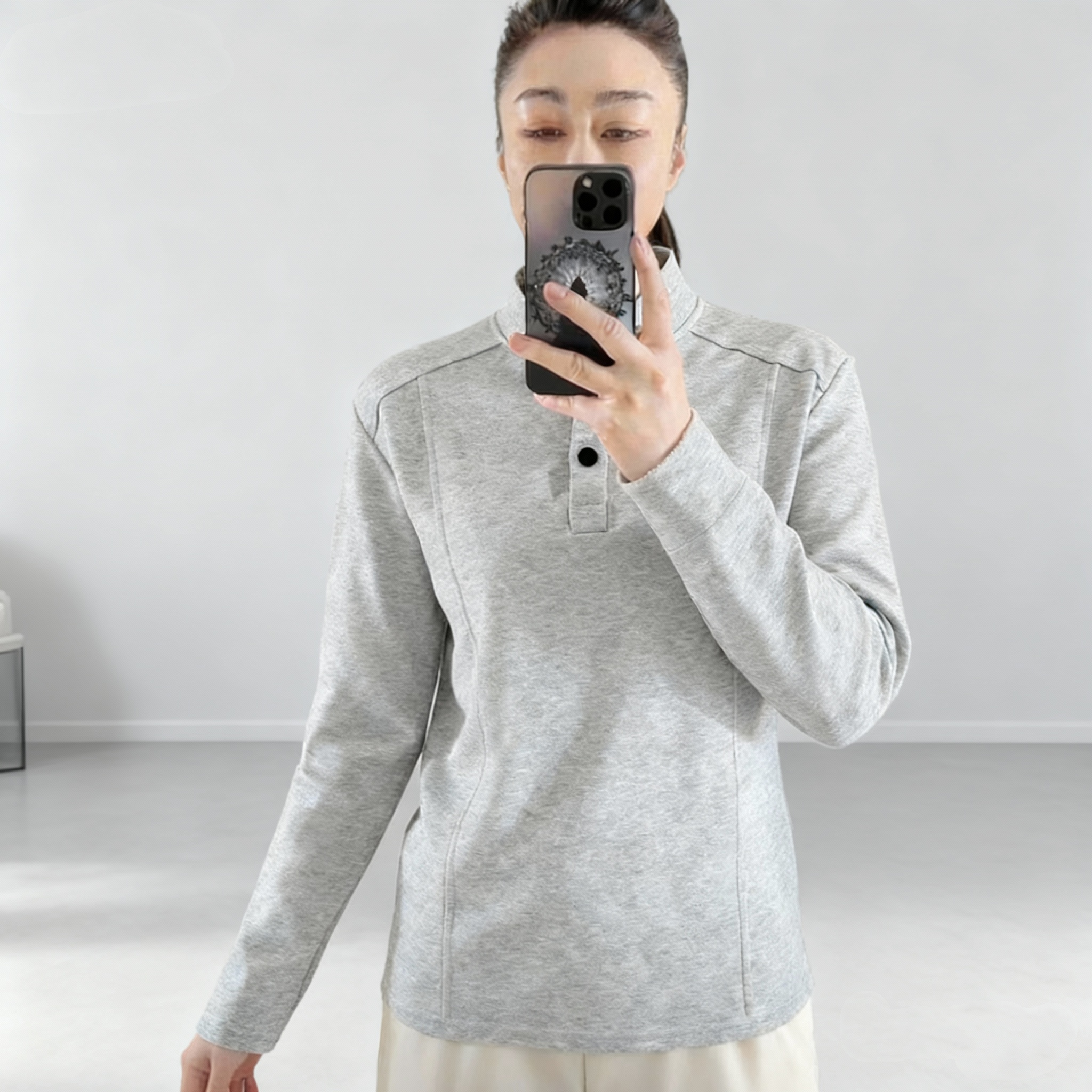 美式Polo亨利衫男长袖t恤春秋潮流cleanfit内搭休闲男装打底卫衣