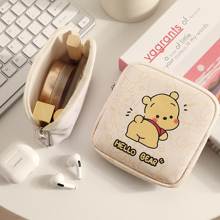 ins风小号可爱零钱包印花口红化妆包女生月事包迷你收纳袋拉链包