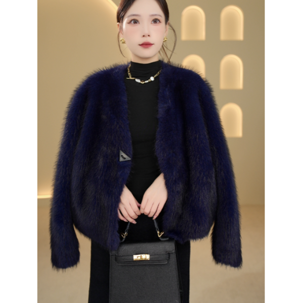 【杭州海宁正品】2025年冬季雪兰貂外套时尚大气女装-XLD5016