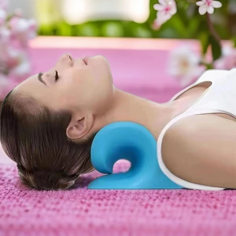 厂家直销【颈椎按摩枕】家用颈椎舒缓颈肩指压颈部枕头颈部支撑