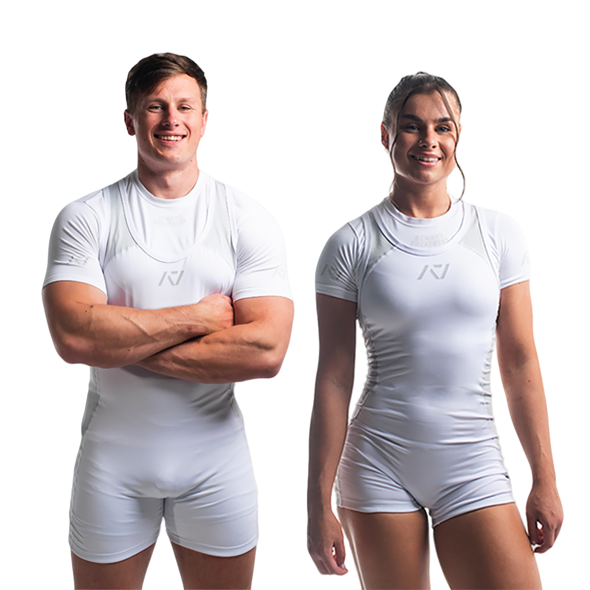 A7举重服极地白深蹲力量举专用比赛服IPF男女皆宜深蹲卧推硬拉