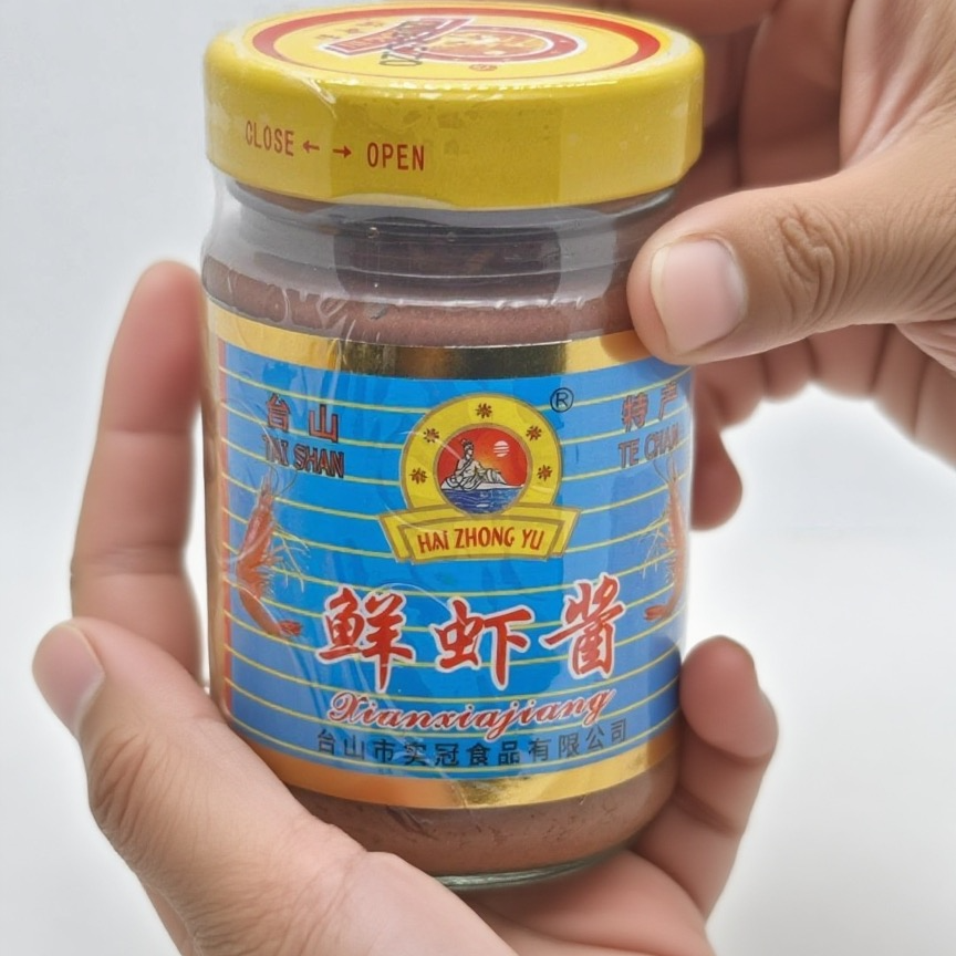 广东台山特产鲜虾酱215g咸香鲜美佐川岛风味虾羔老字号台山咸虾酱