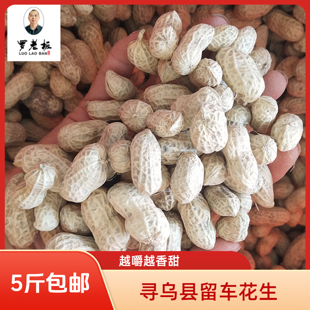 寻乌县留车花生精选水煮日晒带壳花生咸干有嚼劲解馋坚果零食特产