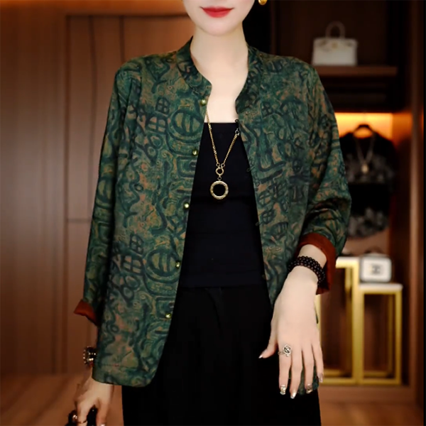 【现货速发】雪纺衫洋气宽松开衫显瘦优雅衬衫轻奢百搭小衫W