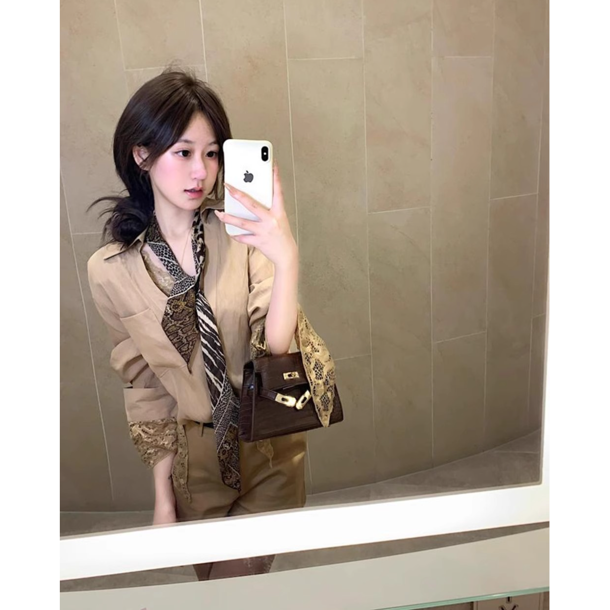 夏季韩系高级御姐风假两件性感蕾丝拼接长袖衬衫女装气质宽松衬衣