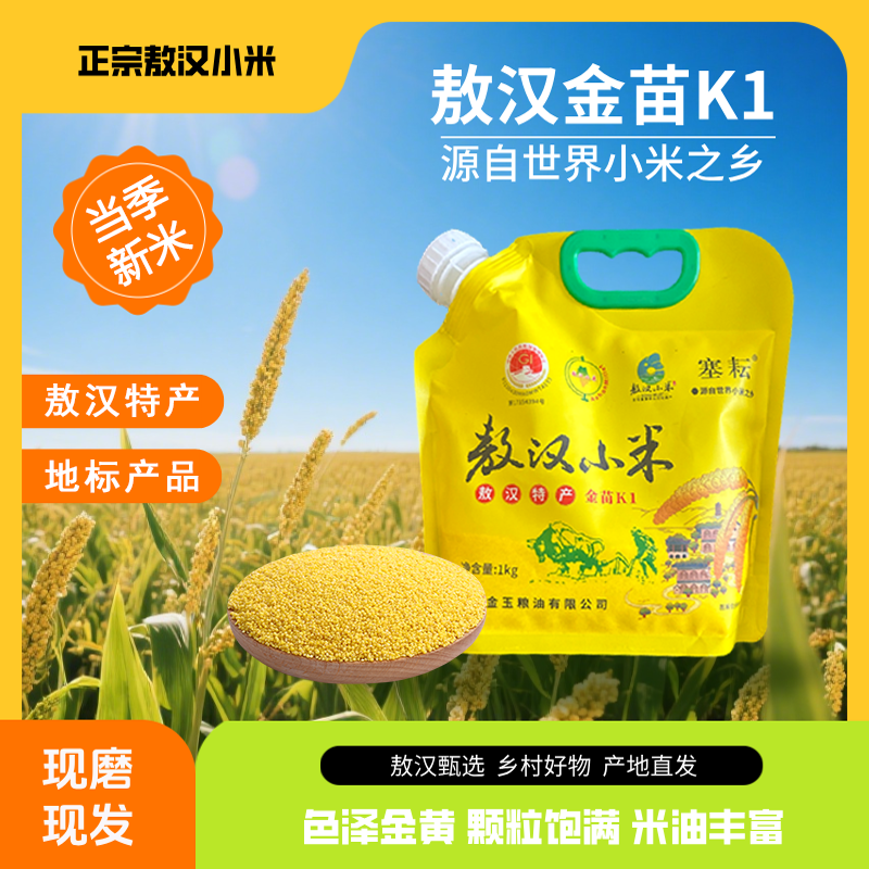 塞耘【金苗k1】敖汉小米黄小米1kg/袋