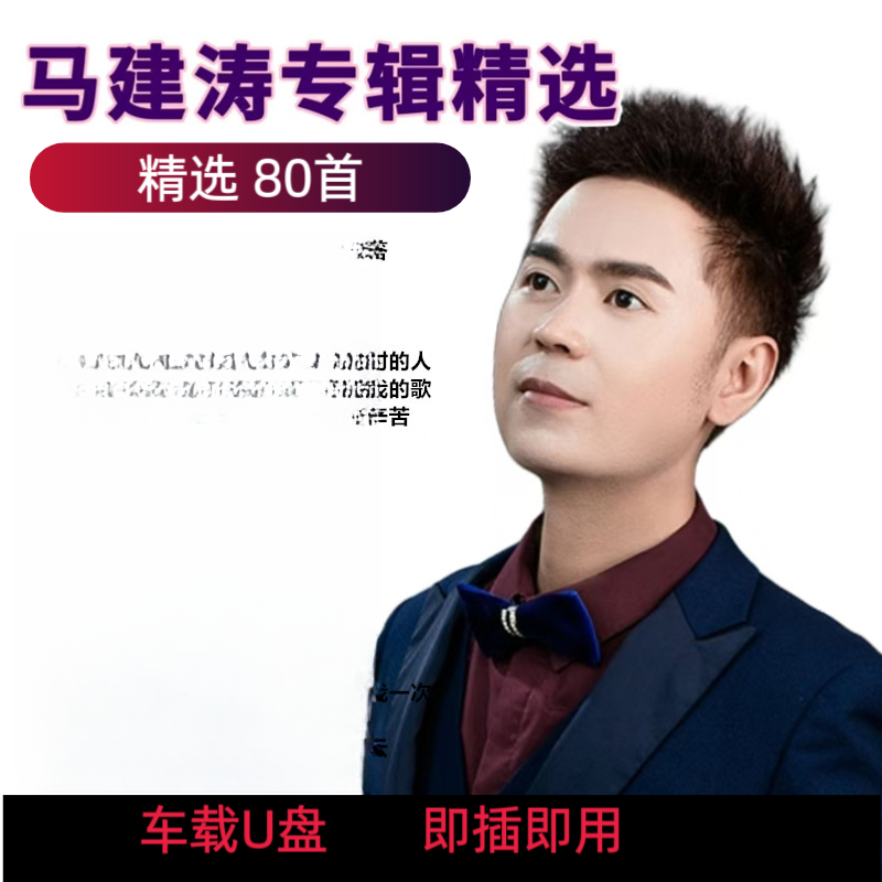 马建涛专辑车载U盘精选网络热门流行新歌经典老歌MP3高音质优盘