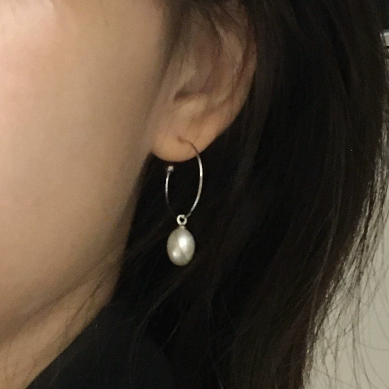 铜合金耳饰 法式清冷感仿珍珠吊坠耳环时尚气质小清新百搭