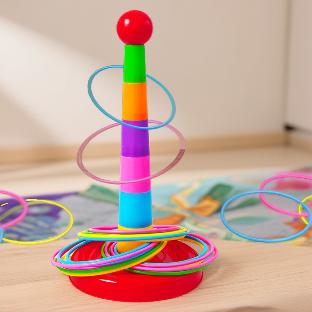 儿童益智套圈圈环幼儿园扔投掷游戏道具趣味玩具宝宝开发智力玩具