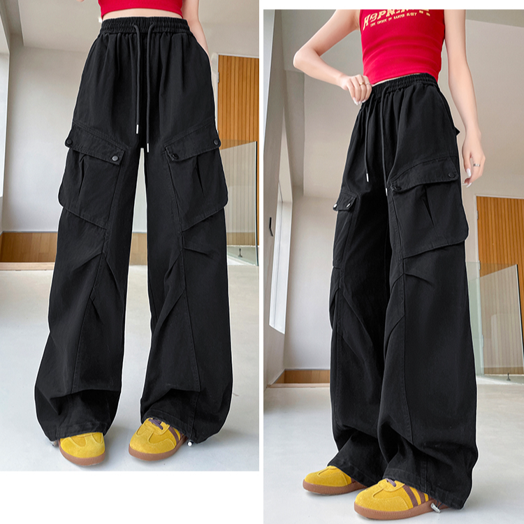 辣妹薄款舞蹈休闲式运动裤女秋款工装裤初中生2025炸街潮爆款裤子