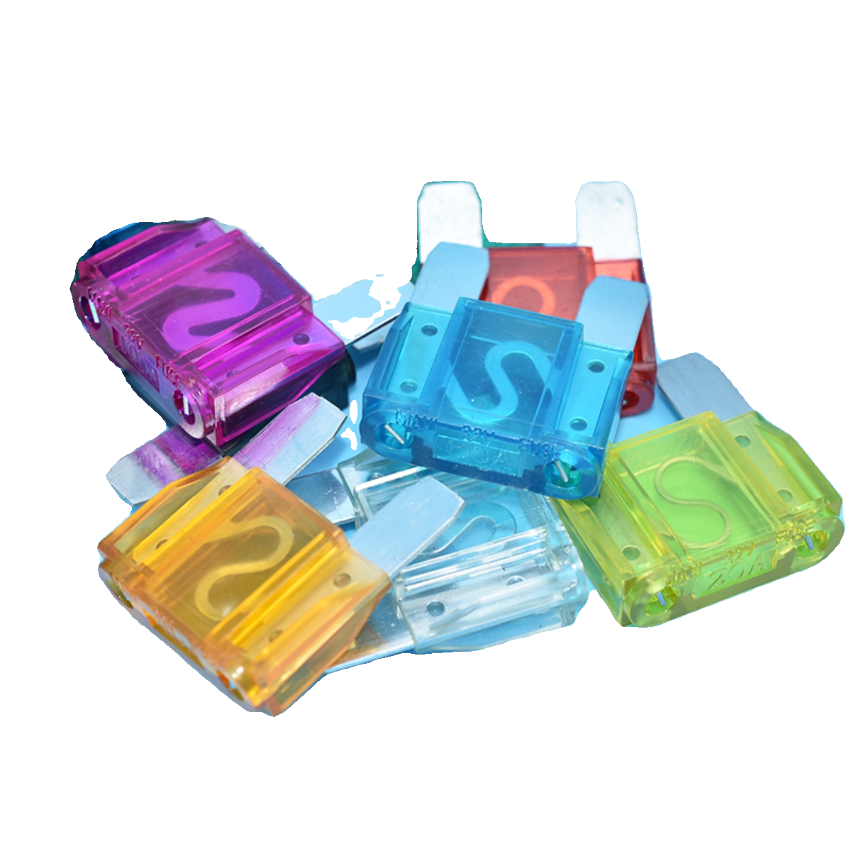 汽车保险片20A30A40A50A60A70A80A100A电动车机车点烟器保险丝