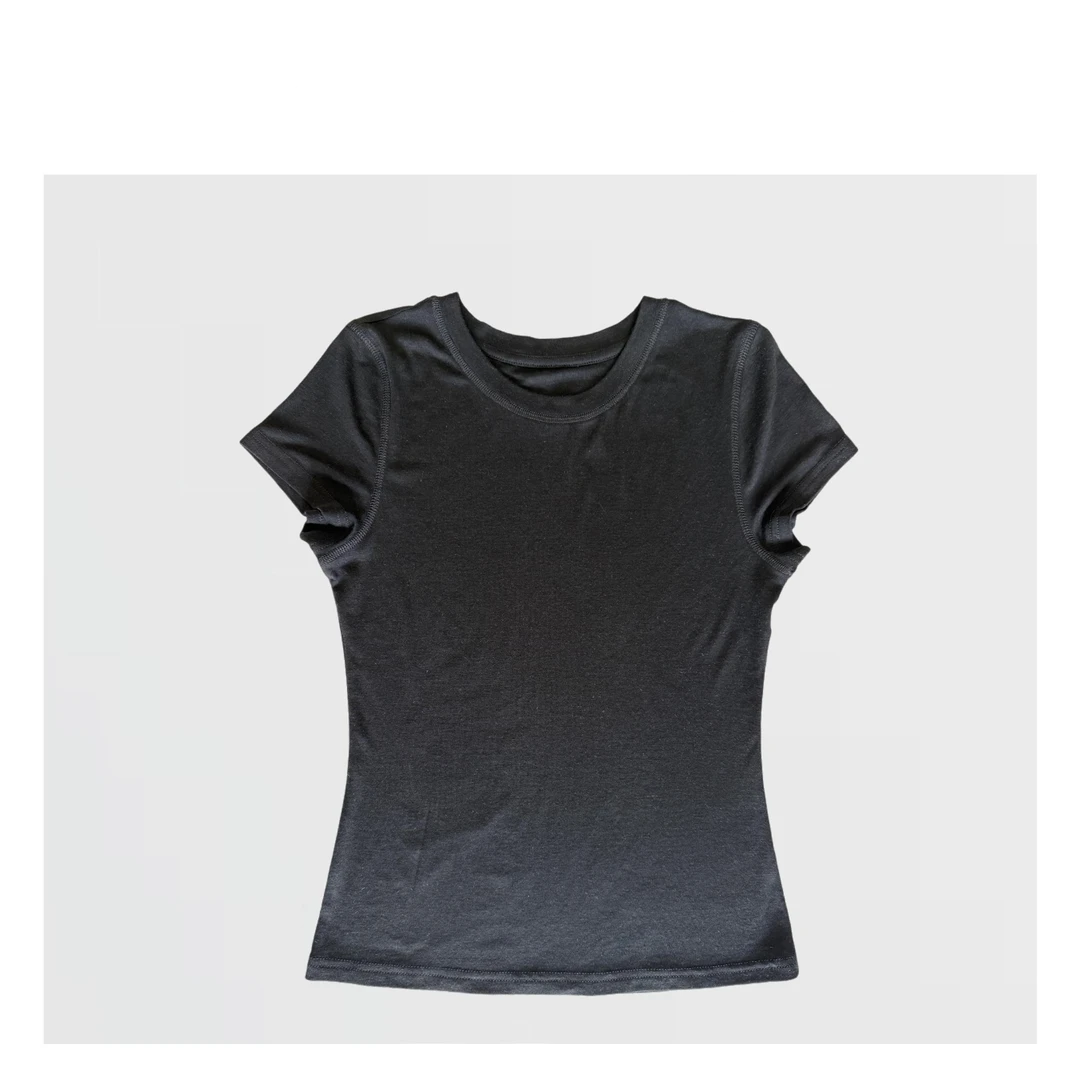 2025夏季必备简约面膜T恤 短袖纯色T恤 显瘦百搭