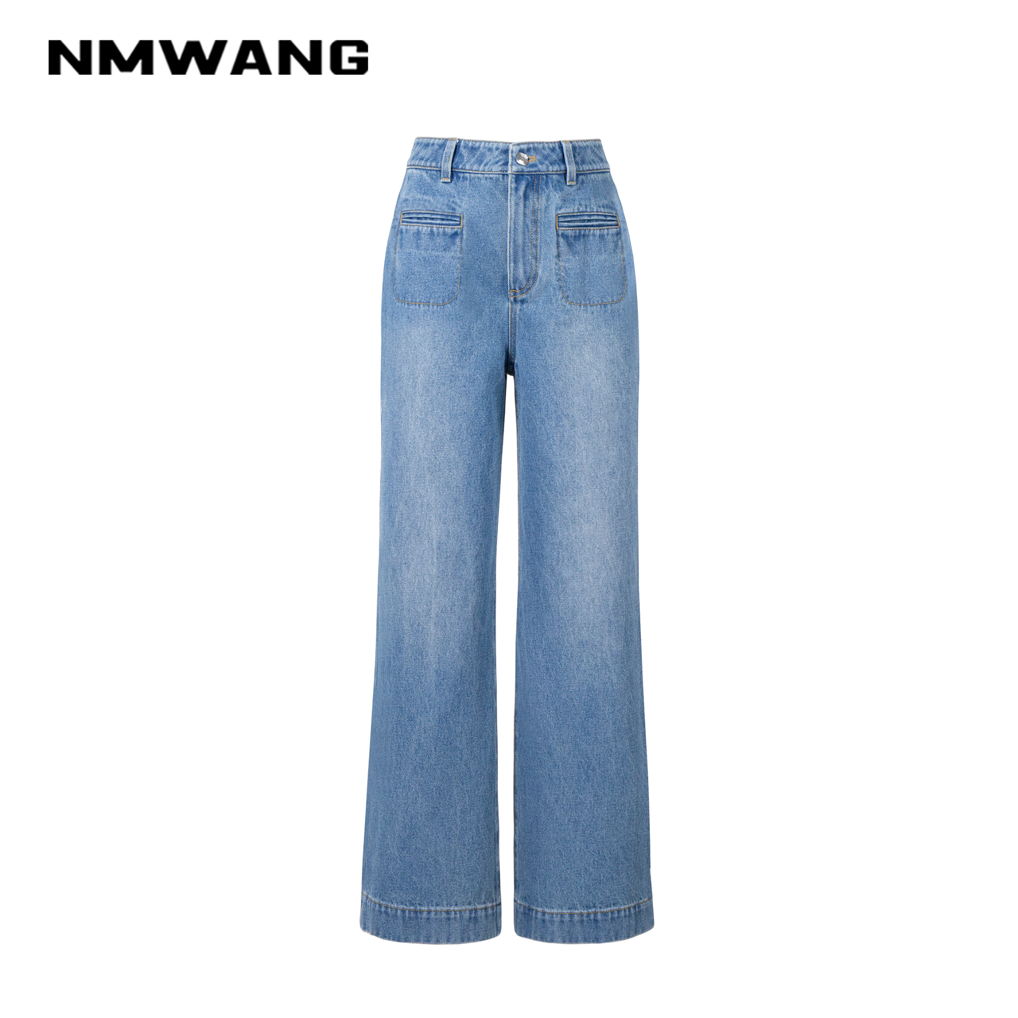 【可可专享】NMWANG牛魔王XH5C136晨雾蓝前贴袋无忧裤