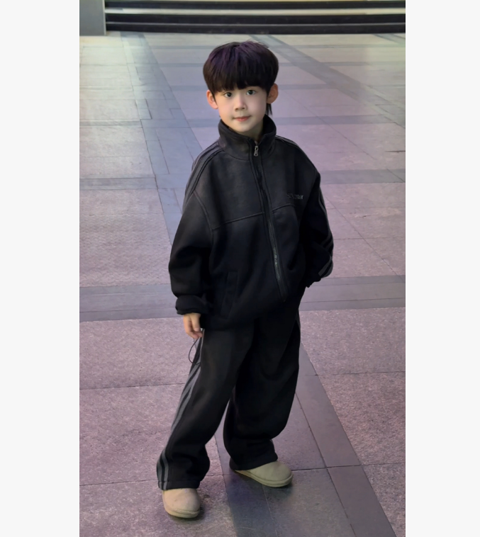 男童秋款休闲长袖运动套装中大童韩版宽松个性炸街两件套痞帅