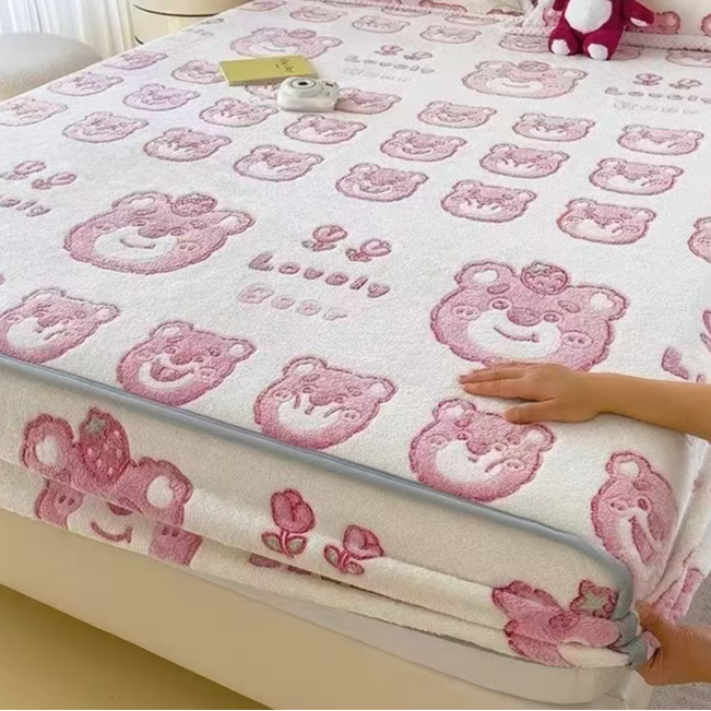 尾单牛奶绒保暖床笠立高30cm（四个尺寸）