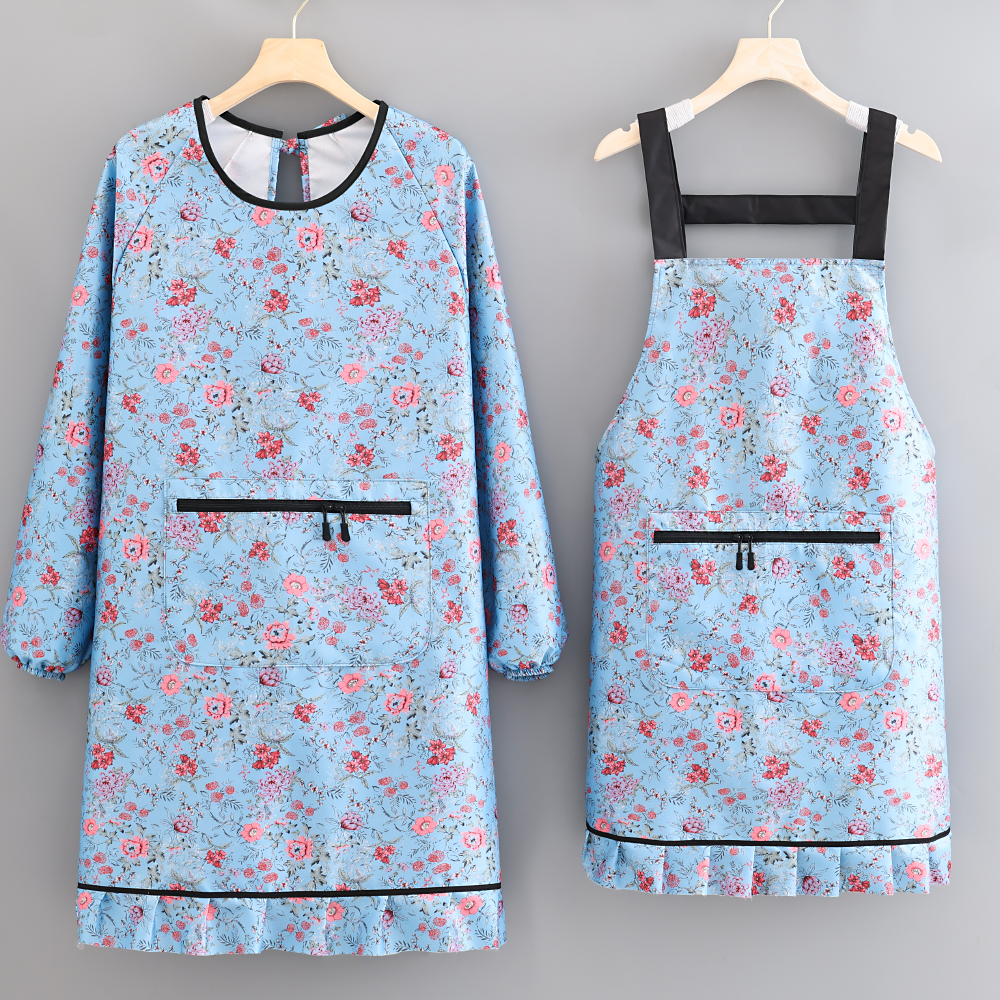 舒适围腰成人防泼水耐穿围裙厨房做饭家用干活餐饮罩衣外穿工作服