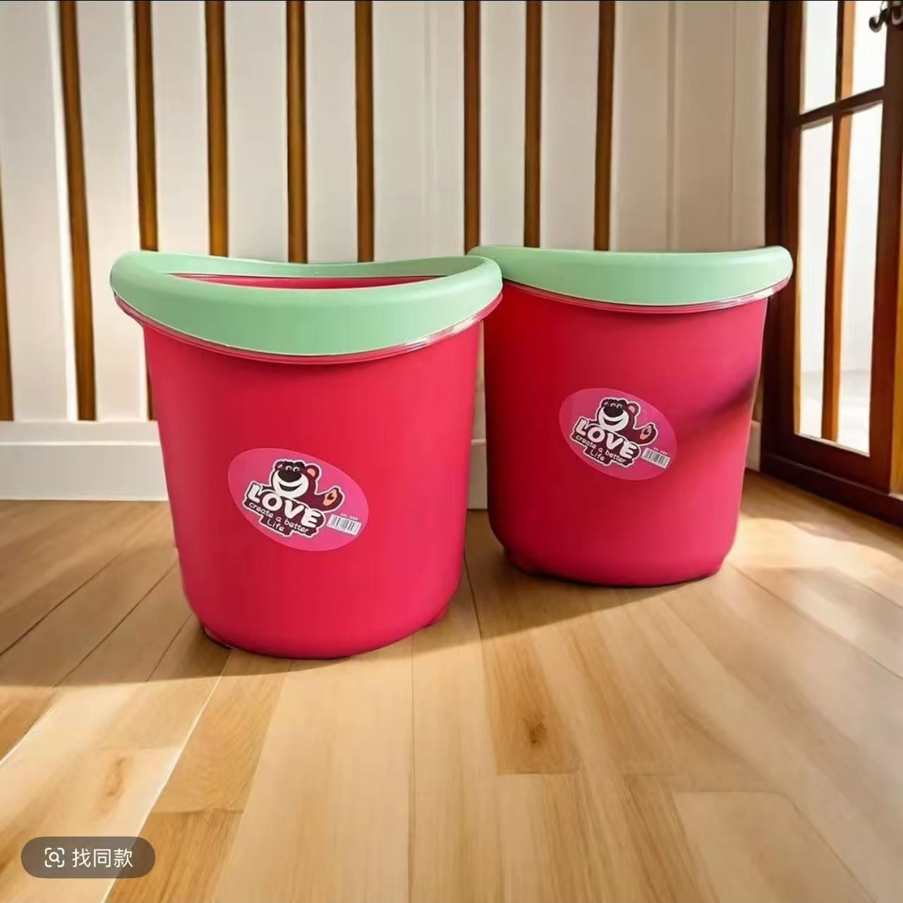 拍一发二垃圾桶草莓雄可爱垃圾桶压圈宿舍用品家用垃圾桶