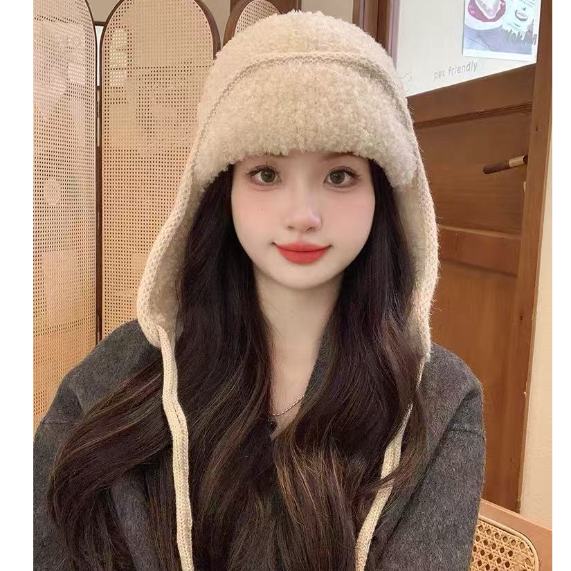 M2022 韩版爆款摇粒绒雷锋帽网红同款加厚羊羔毛雷锋帽子冷帽