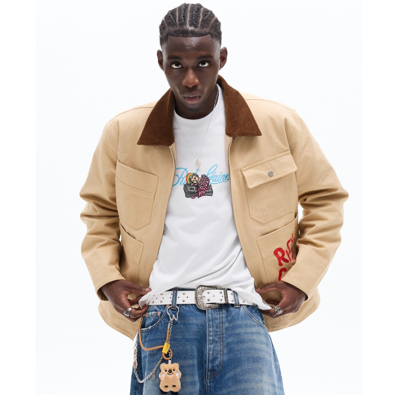 Richgainer北美金钱豹刺绣工装夹克341