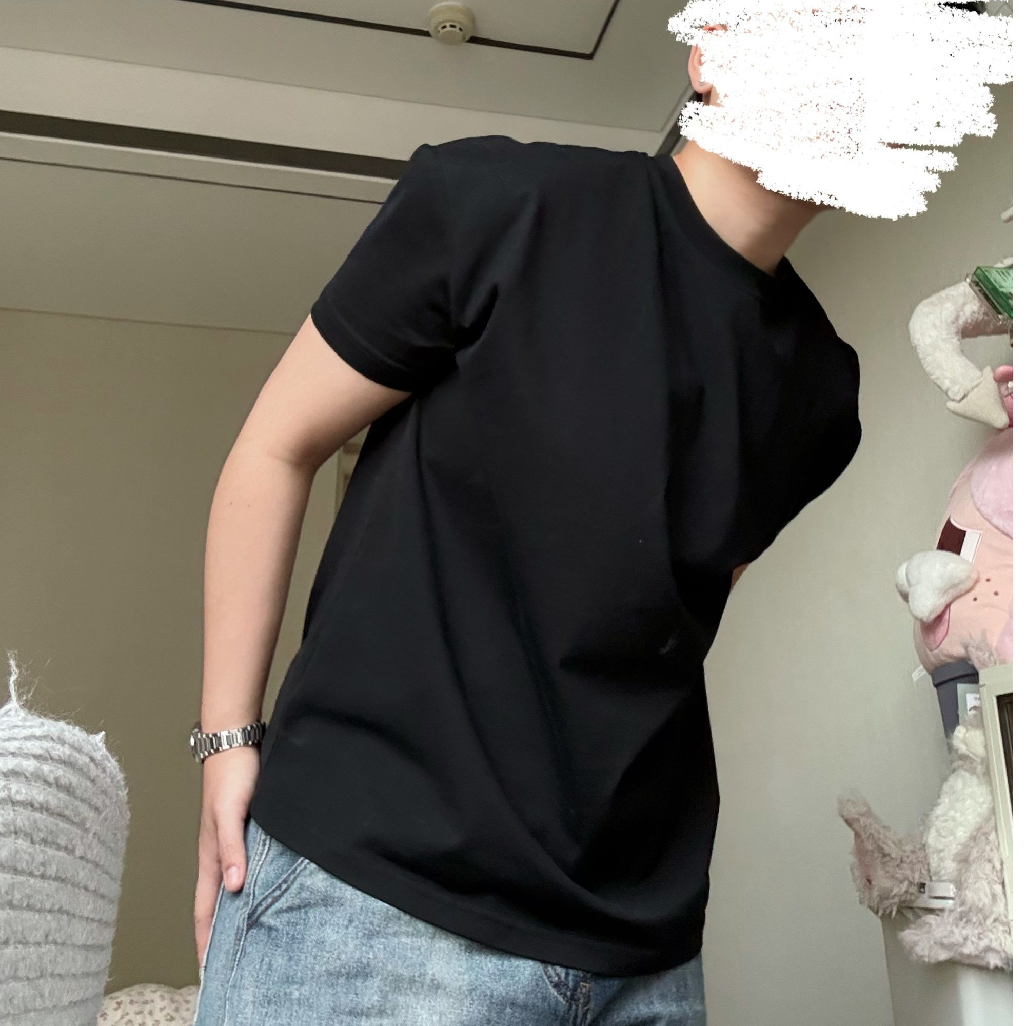 纯色夏季索罗娜insT恤小众春夏正肩百搭打底冰皮圆领运动短袖