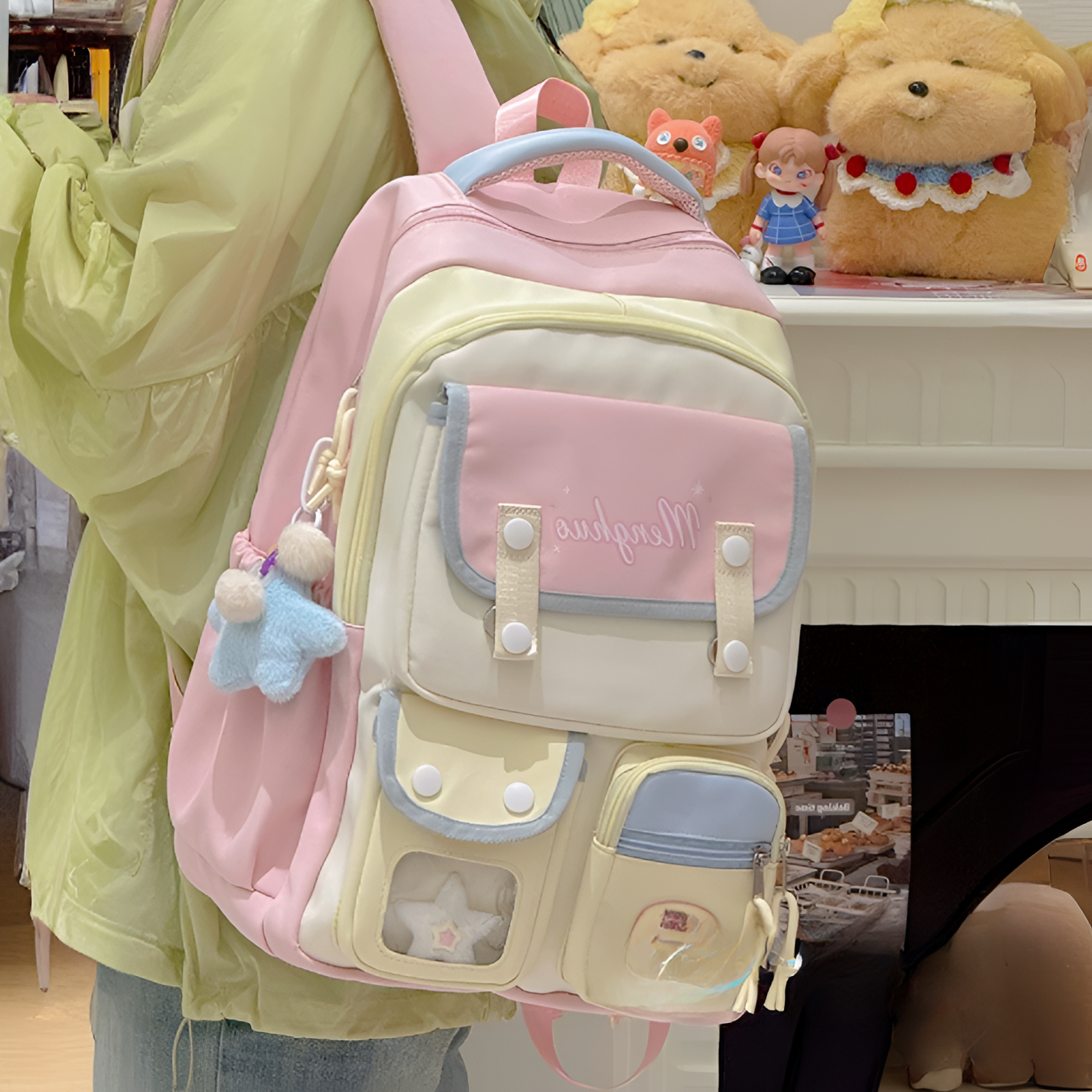 书包女高颜值ins可爱初中高中学生大容量双肩包女小学生减负背包