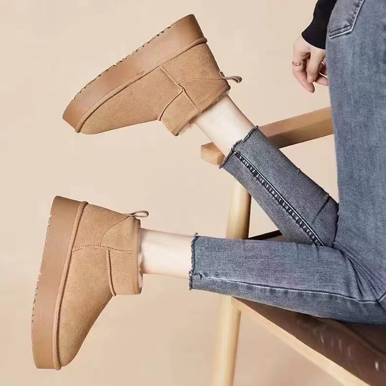 【新疆西藏都包邮】女款雪地靴时尚加绒加厚保暖冬季短筒百搭雪地靴