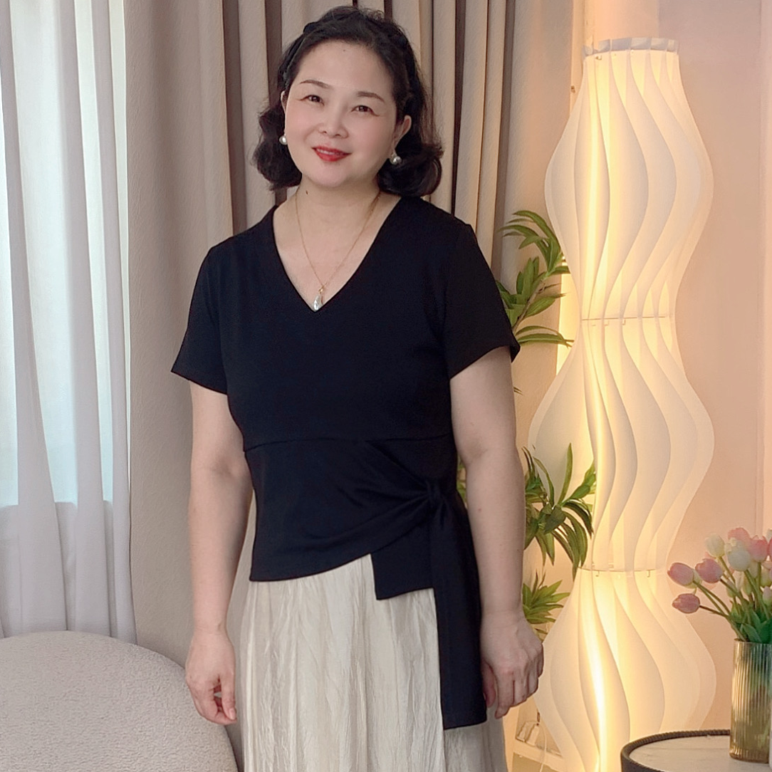 A1【上衣】2025年新款蝴蝶结上衣时尚百搭气质感时尚感