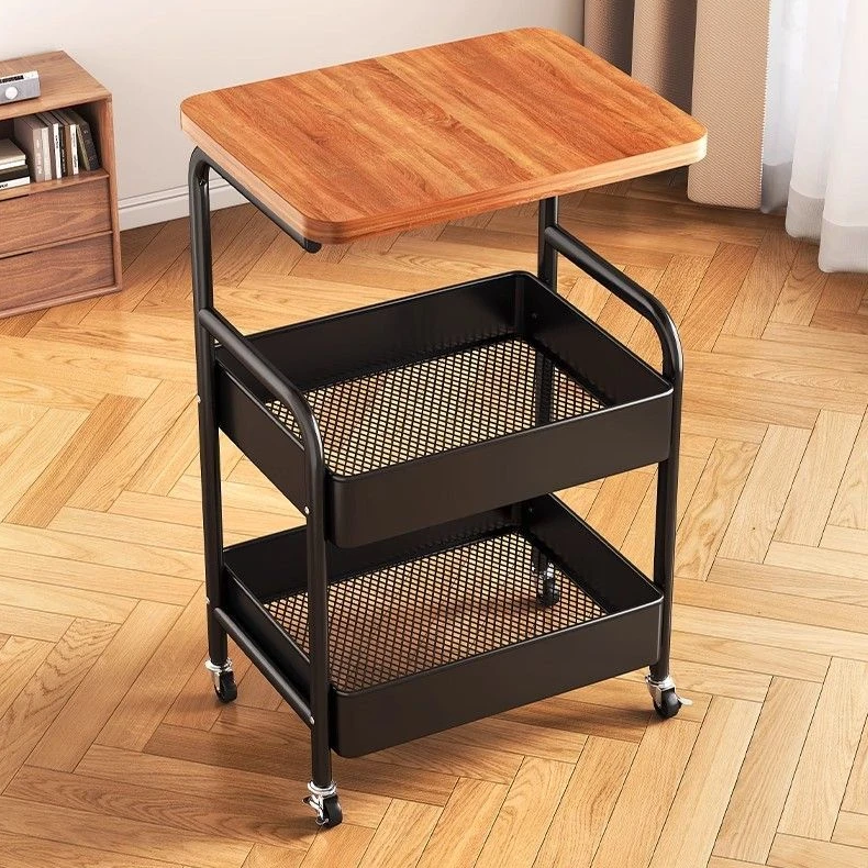 收纳可移动两层家用收纳手推车手推车家用架子卫生间落地多层移动