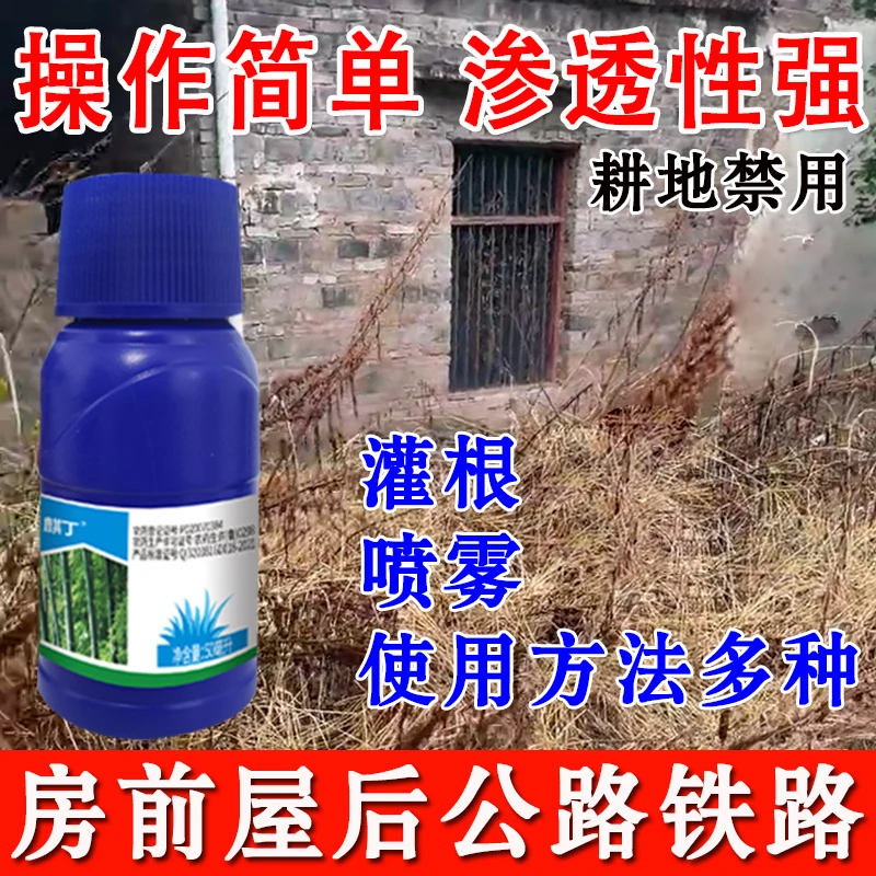 环嗪酮25%高含量喷雾灌根使用方便杂草房前屋后道路两旁耕地禁用