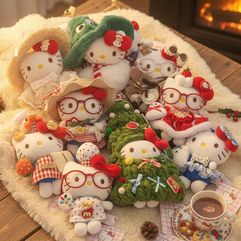 【经典单个】正版hello kitty包包挂件毛绒公仔KT猫挂件汽车挂饰