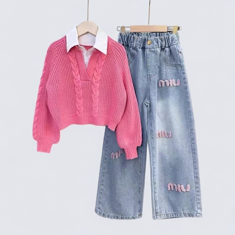 女童套装秋装中大童2025新款爆款时尚气质洋气女孩学生儿童两件套