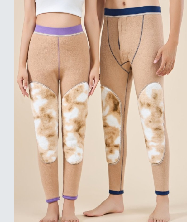 升级款加绒加厚加长护膝男女同款保暖裤