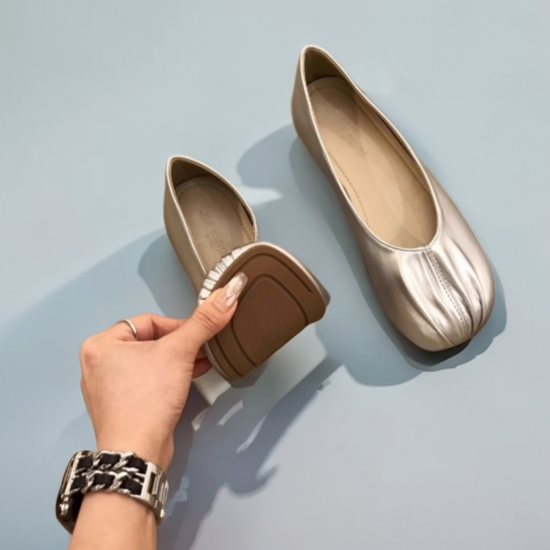 心芘秋季晚晚风鞋玛丽珍女士鞋子气质法式温柔舒适百搭平底豆豆鞋