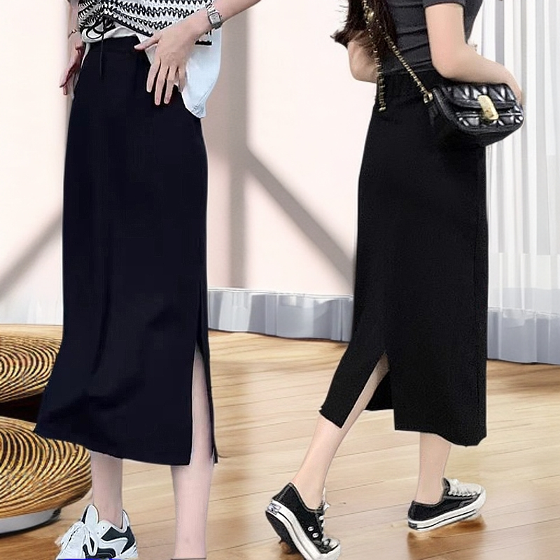 夏天薄款舒适透气半身裙女小个子夏季显瘦O型时尚休闲裙子A字裙