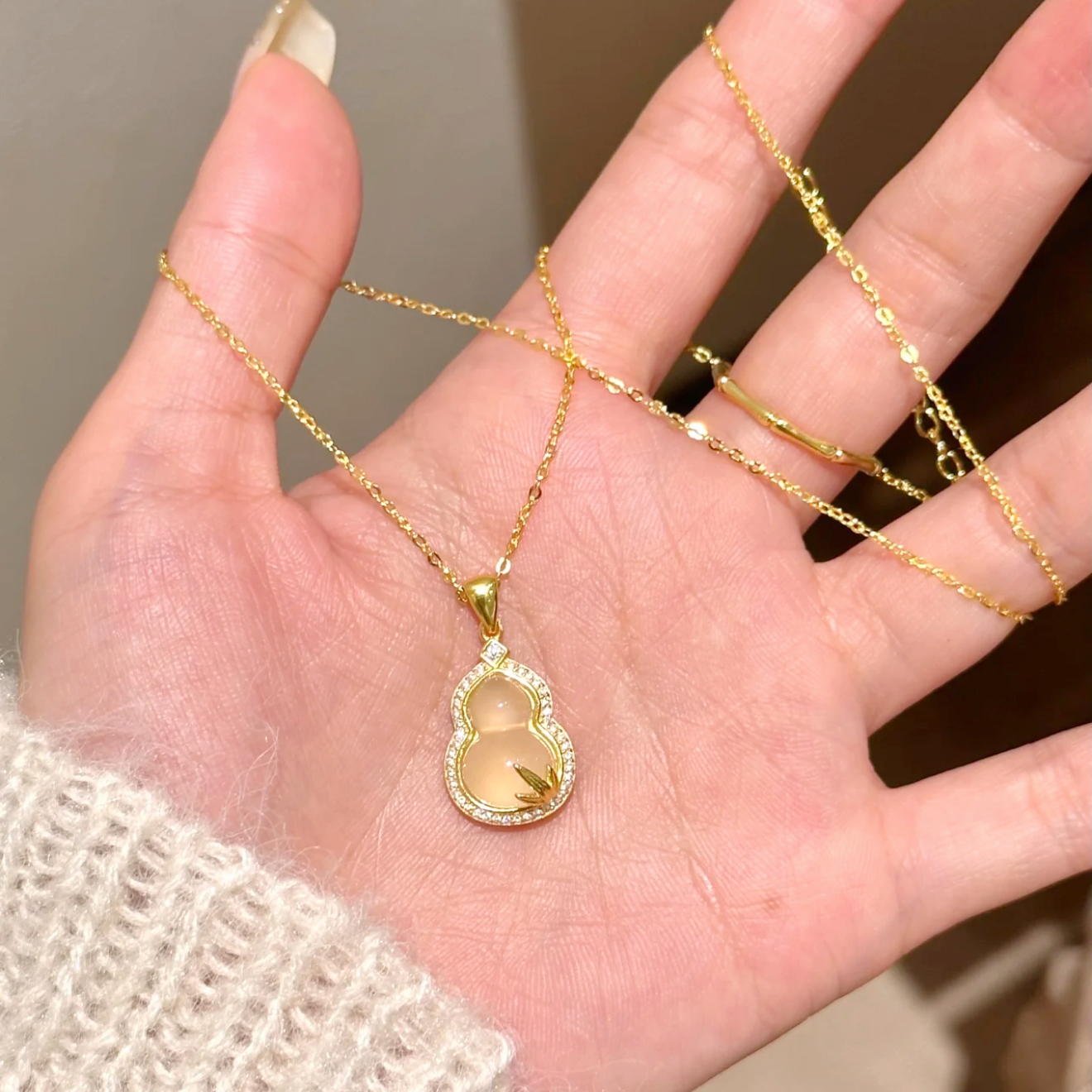 纯银葫芦项链高级感轻奢小众配饰女2025新款送女友闺蜜生日礼物