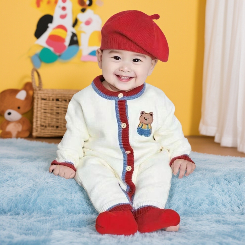 A哈衣新秋款连体衣2025新款婴儿衣服高颜值外出服超萌炸街新生儿