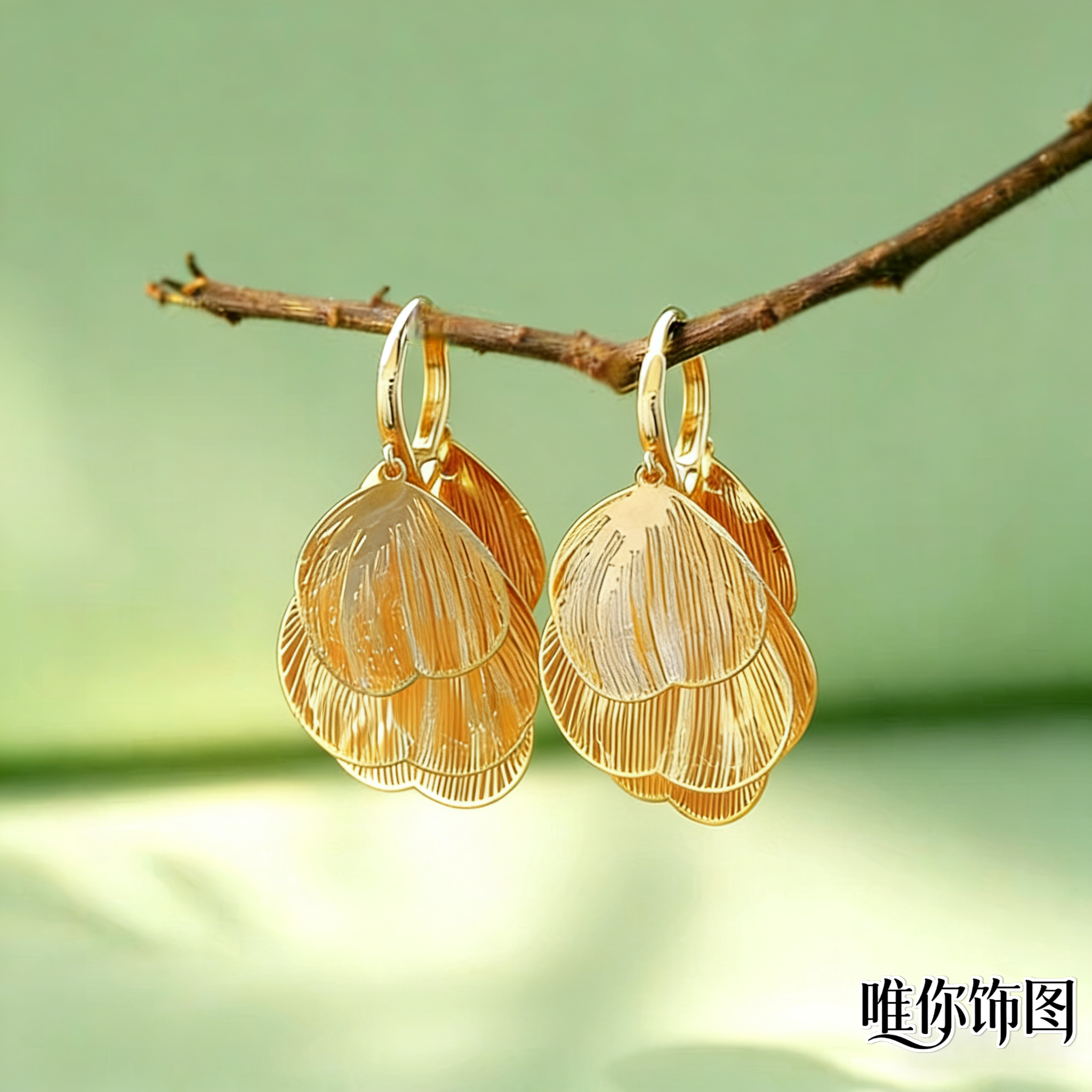 铜合金耳饰 镂空蝴蝶蝶翼耳环耳扣新款小众耳环E0261