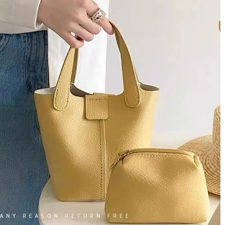 包包女pu软皮手提小包2025新款休闲通勤水桶包时尚百搭单肩斜挎包