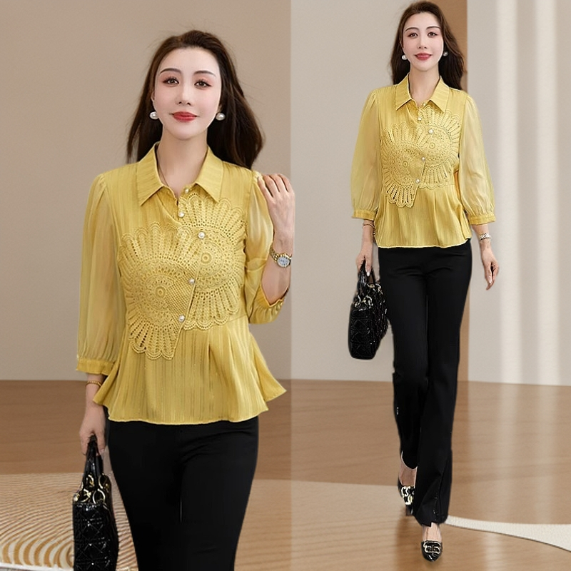 洋气衣服女穿搭小众女装洋气休闲装短袖网红洋气炸街女装时尚衬衫