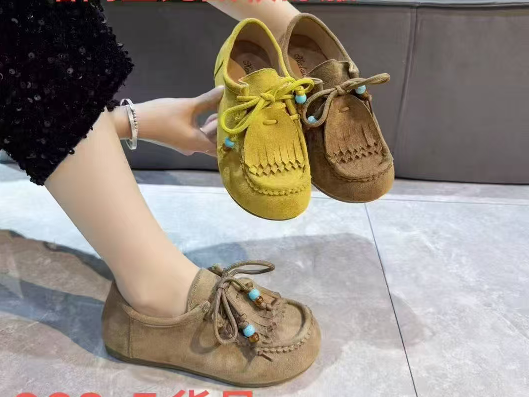 【华小姐】秋季舒适新款时尚潮流圆头平底透气百搭豆豆鞋663-5