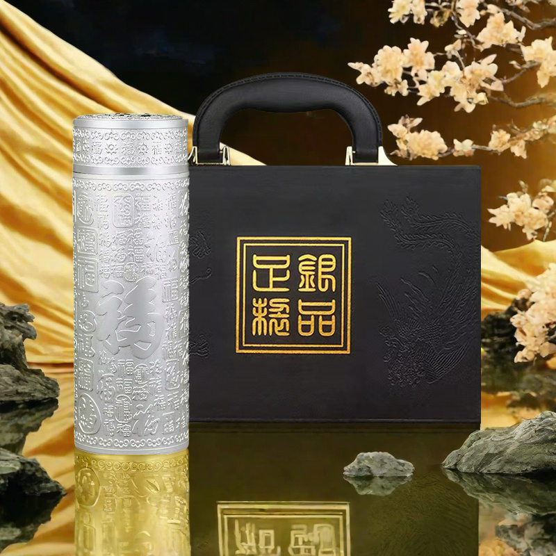 高端精美百福杯银杯子银离子水杯高档送人礼品商务水杯过滤保温杯