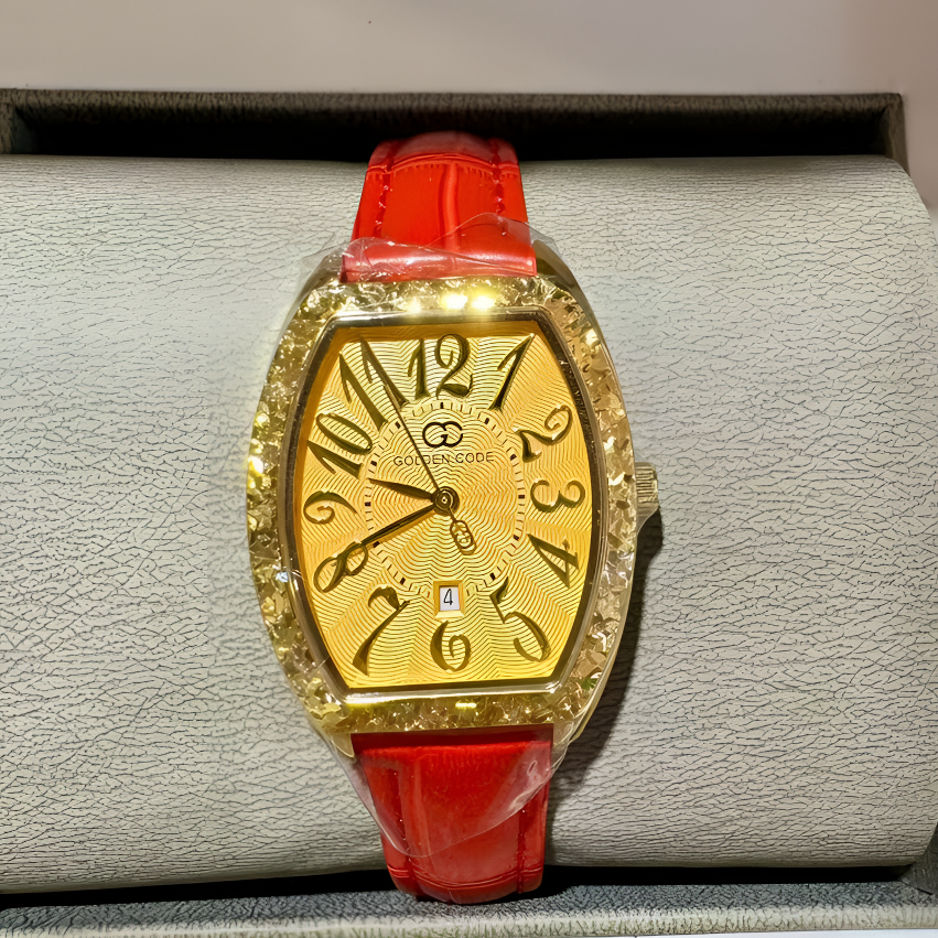 女士黄金手表 酒桶 石英机芯 999足金 时尚轻奢轻奢百搭防水腕表