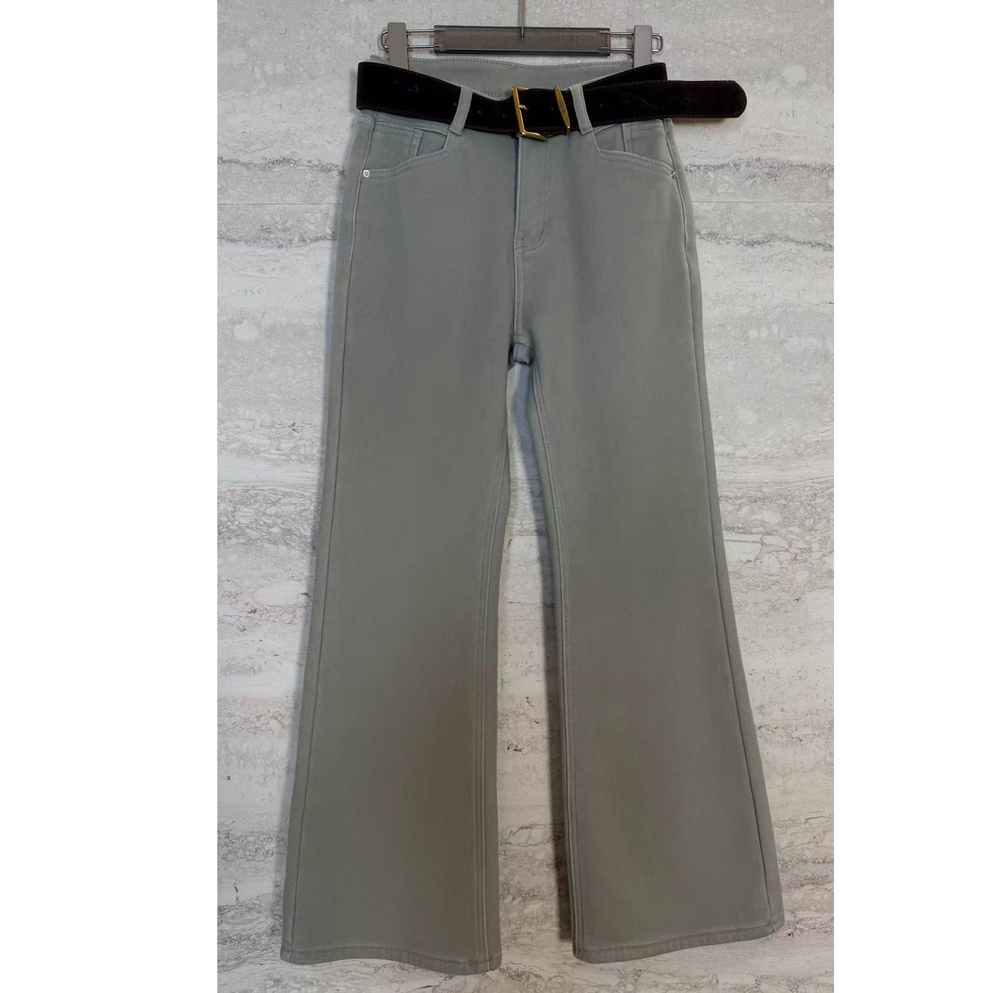 TANTAN 显瘦时尚百搭秋冬微喇休闲牛仔裤4254